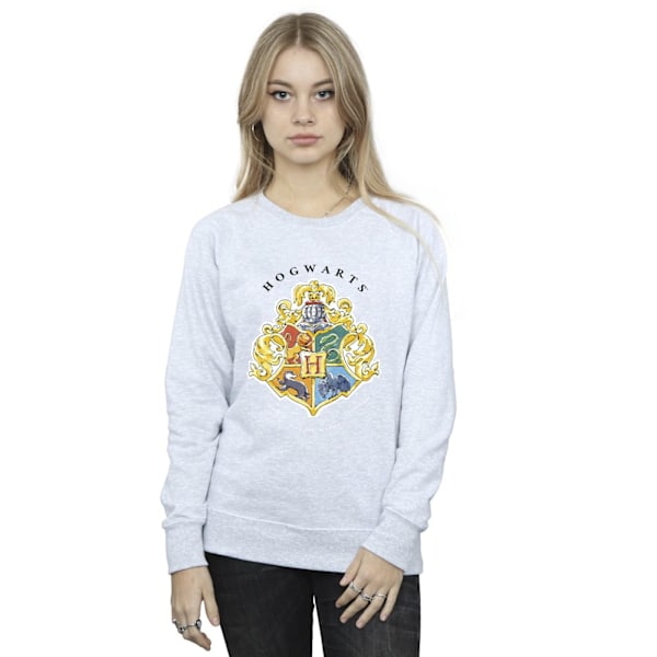 Harry Potter Dam/Kvinnor Hogwarts Skolemblemsweatshirt L Sports Grey L