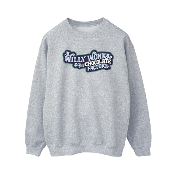 Willy Wonka Dam/Damer Chokladfabrik Logotyp Sweatshirt 4XL Sports Grey 4XL