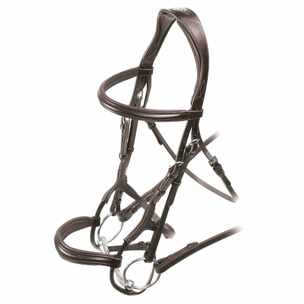 Velociti Ergonomisk Läder Häst Cavesson Bridle Cob Havana Havana Cob
