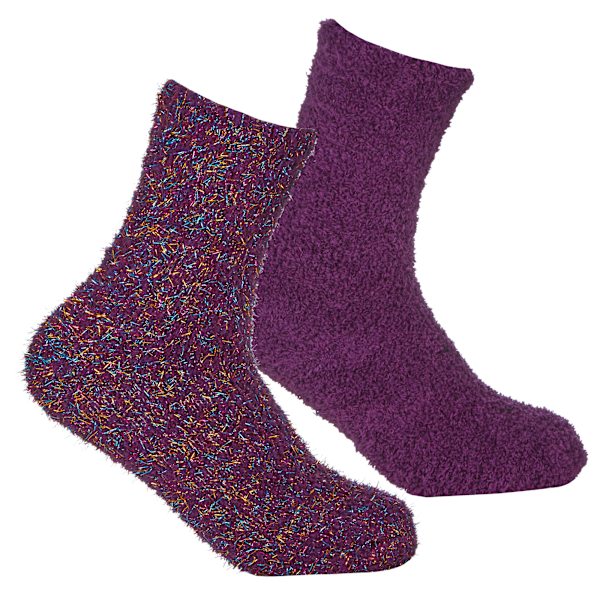 Forever Dreaming Dam/Dam Cosy Socks (2 Par) UK 4-8 Purp Purple UK 4-8