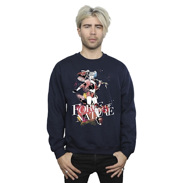 DC Comics Herr Harley Quinn Forces Of Nature Sweatshirt 4XL Nav Navy Blue 4XL