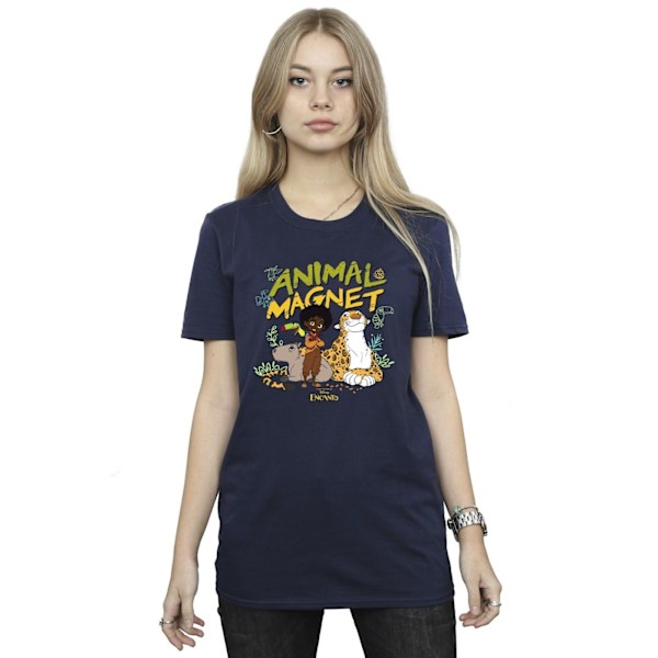 Disney Dam/Damer Encanto Animal Magnet Bomull Boyfriend T-Shirt L Marinblå Navy Blue L