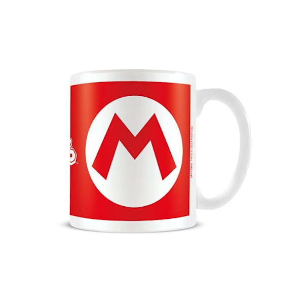Super Mario Mario Initial Mug En Storlek Röd/Vit Red/White One Size