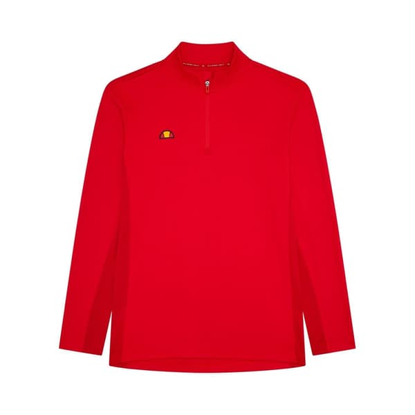 Ellesse Herr Zip Neck Långärmad Golf Tröja L Röd Red L