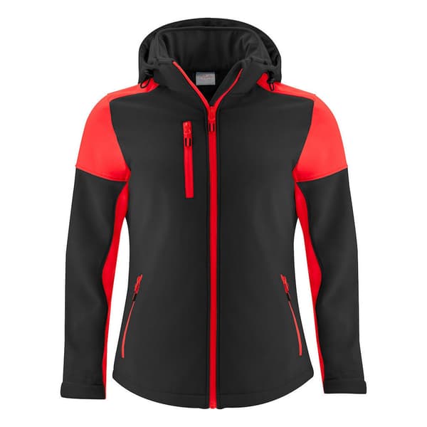 Printer Dam/Dam Prime Soft Shell Jacka L Svart/Röd Black/Red L