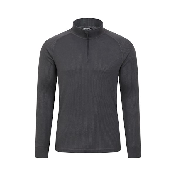 Mountain Warehouse Talus Långärmad Termotopp med Dragkedja för Herr Charcoal 4XL