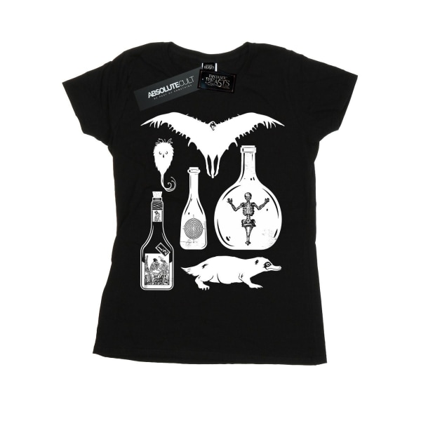 Fantastic Beasts Dam/Dam Vanlig Ikoner T-shirt bomull L Bla Black L