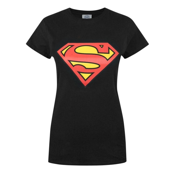 Superman Womens/Ladies Shield Logo T-Shirt S Svart Black S