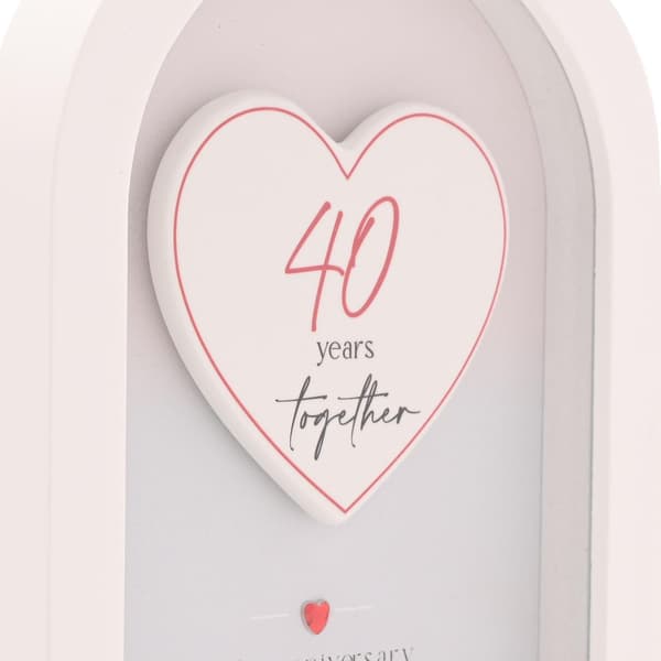 Amore Båge Plakett 18cm - 40 År One Size Vit White One Size