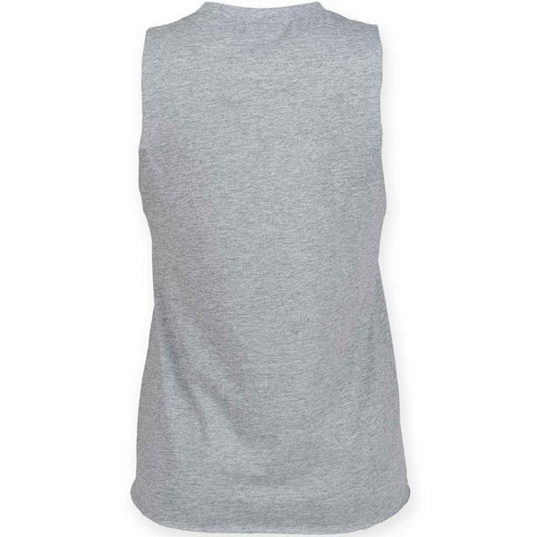 Skinni Fit Dam/Kvinnor Heather Hög Halsad Väst Topp XS Heather Heather Grey XS