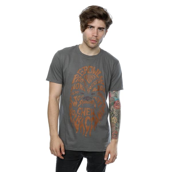 Star Wars Herr Chewbacca Text Head T-Shirt M Ljus Grafit Light Graphite M