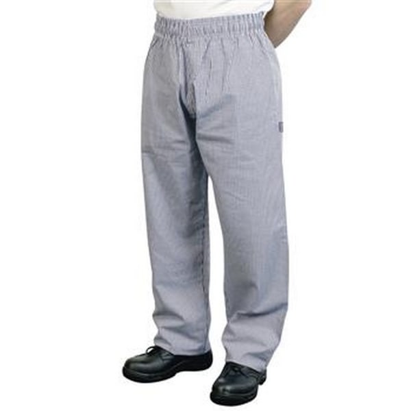BonChef Check Baggy Herr Chef Trousers XL Svart/Vit Black/White XL