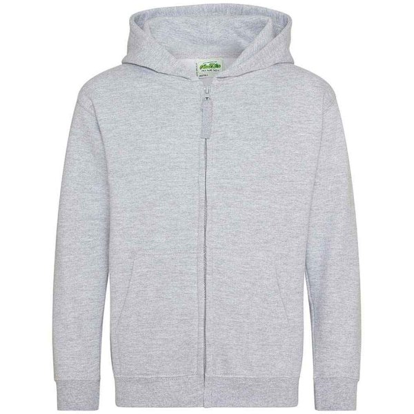 Awdis Barn/Barn Heather Full Zip Hoodie 12-13 År Heather Grey Heather Grey 12-13 Years