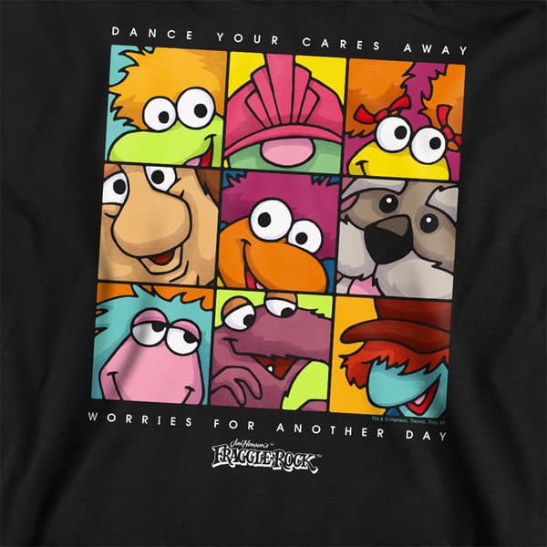 Fraggle Rock Unisex Vuxen Squares Faces Sweatshirt S Svart Black S