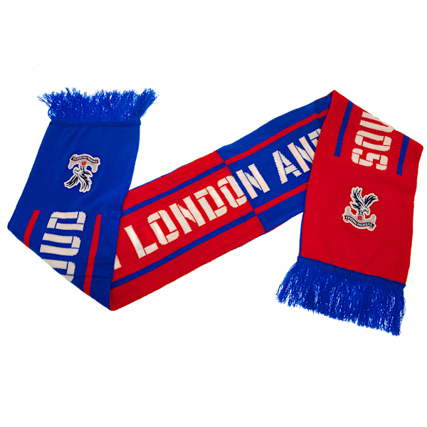 Crystal Palace FC South London & Proud Scarf One Size Röd/Royal Red/Royal Blue One Size