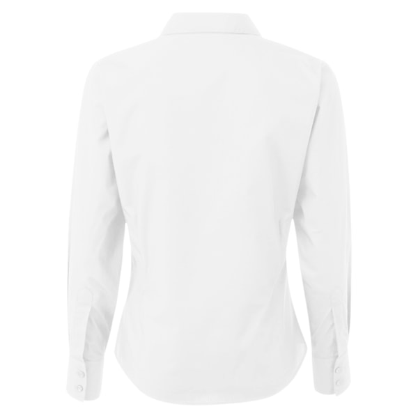 Premier Dam/Kvinnor Poplin Långärmad Blus 8 Vit White 8