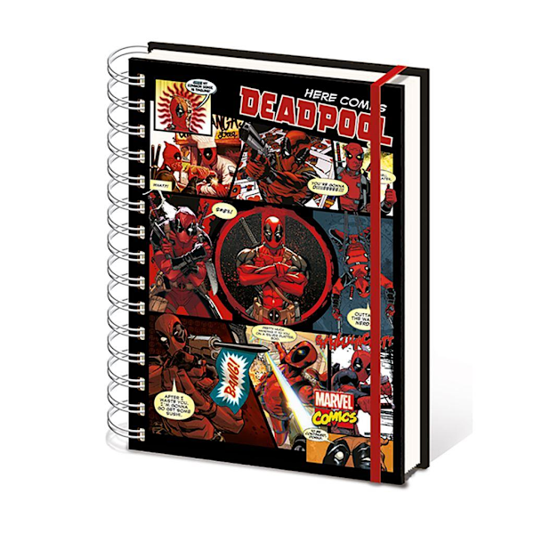 Marvel Comics Here Comes Deadpool A5 Spiralblock Anteckningsbok En Storlek Multicoloured One Size