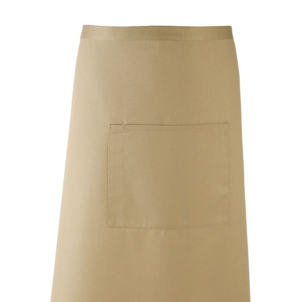 Premier Unisex Färger Bar Apron / Arbetskläder (Lång Continental S Khaki One Size
