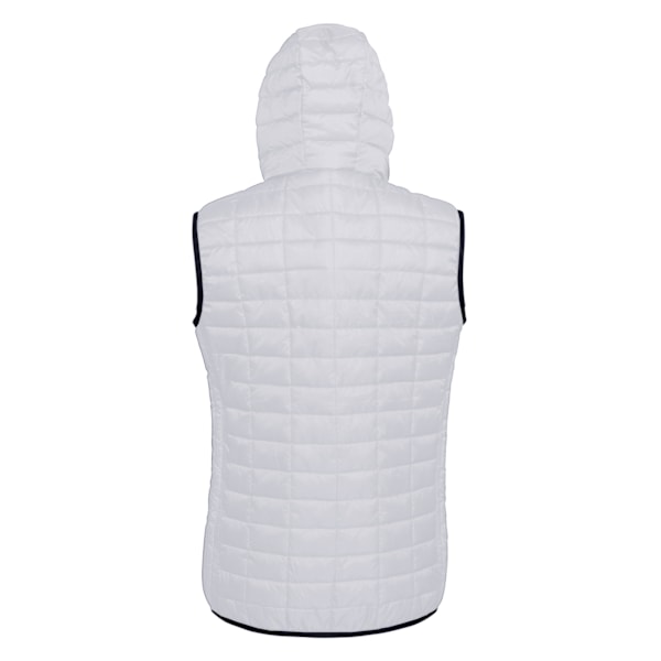 2786 Dam/Dam Honeycomb Dragkedja Upp Huvtröja Gilet/Bodywarmer L W White L