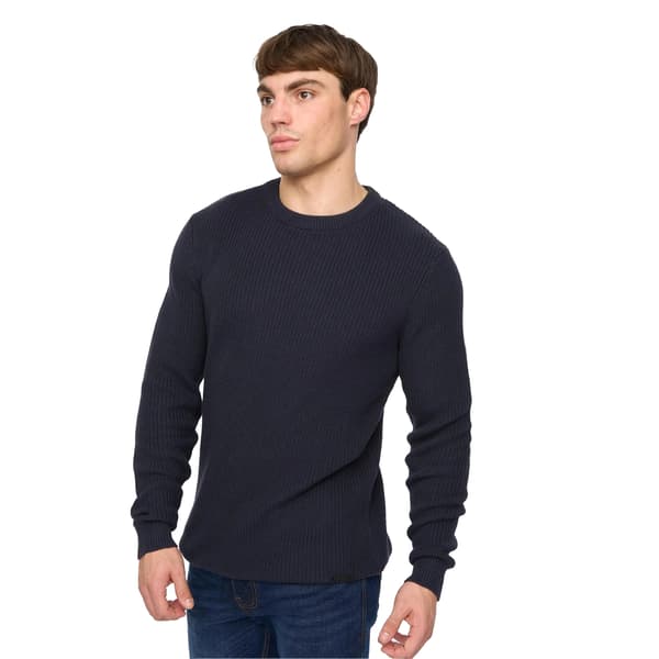 Crosshatch Herr Jampster Stickad Tröja med Rund Hals XL Marinblå Navy XL