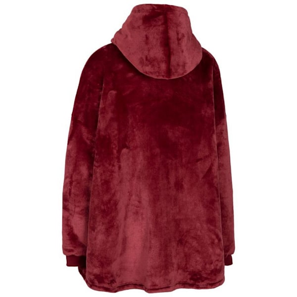 Trespass Unisex Vuxen Cosiness Oversized Hoodie Pläd Storlek Dark Cherry One Size