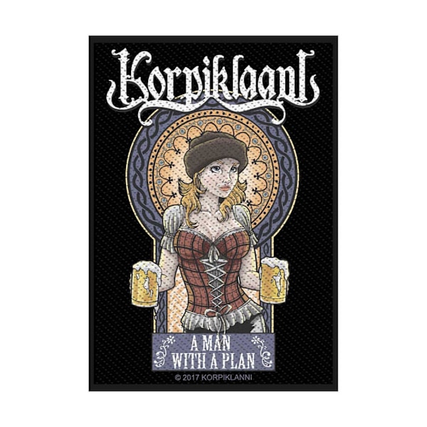 Korpiklaani A Man With A Plan Vävda Patch En Storlek Flerfärgad Multicoloured One Size