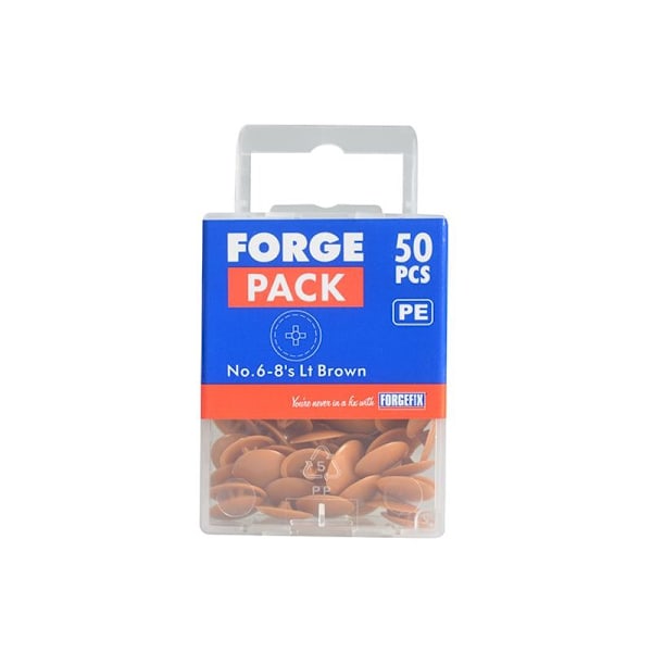 Forgefix Pozi Kompatibel Täcklock Ljusbrun, Forge Förpackning 50 M Multi Colour Light Brown, Forge Pack 50
