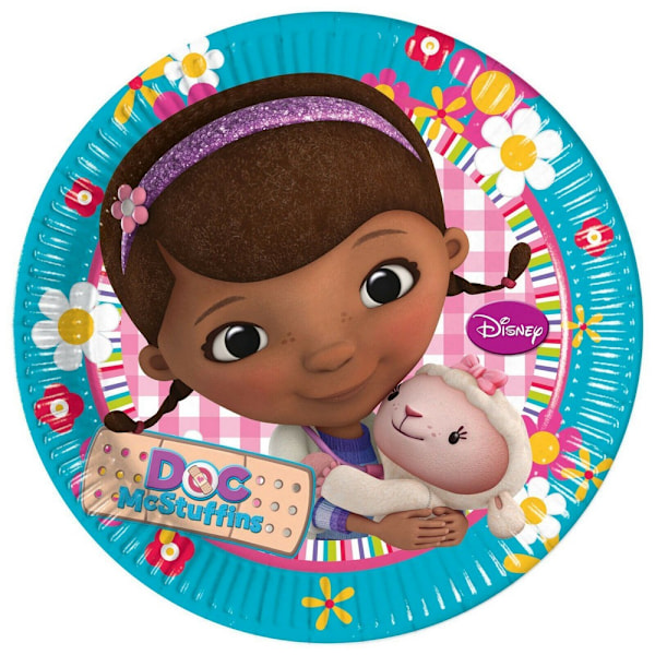 Doc McStuffins Pappersfestplattor (Förpackning om 8) En Storlek Flerfärgad Multicoloured One Size