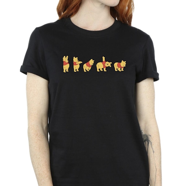 Disney Dam/Damer Winnie The Pooh Stretching Cotton Boyfrien Black 4XL