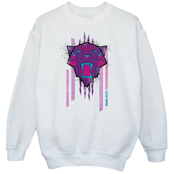 Marvel Girls Wakanda Forever Panther Scratch Sweatshirt 3-4 år White 3-4 Years