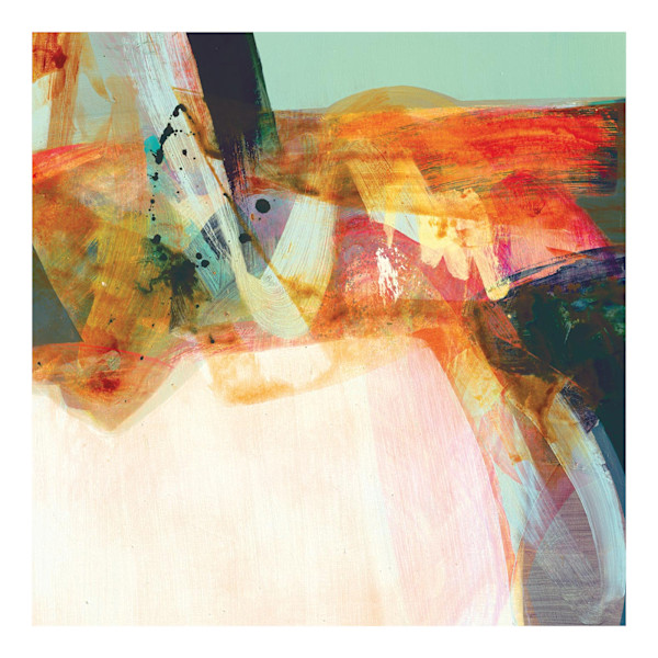 Claire Chandler Every So Often Canvas Print 85cm x 85cm Orange/ Orange/Green/Yellow 85cm x 85cm