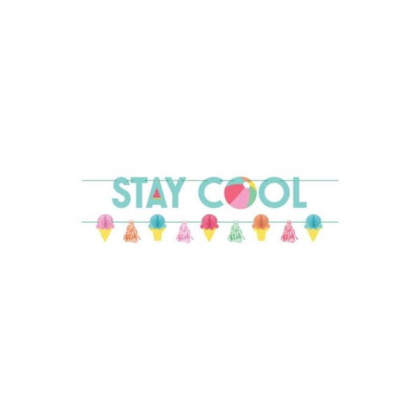 Amscan Stay Cool Letter Sommarbanderoll En Storlek Flerfärgad Multicoloured One Size