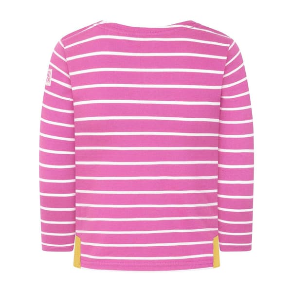 Lazy Jacks Flickor Breton Kontrastrandig Långärmad Topp 9-10 Raspberry 9-10 Years
