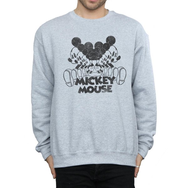 Disney Mickey Mouse Spegeltröja för män L Sportsgrå Sports Grey L