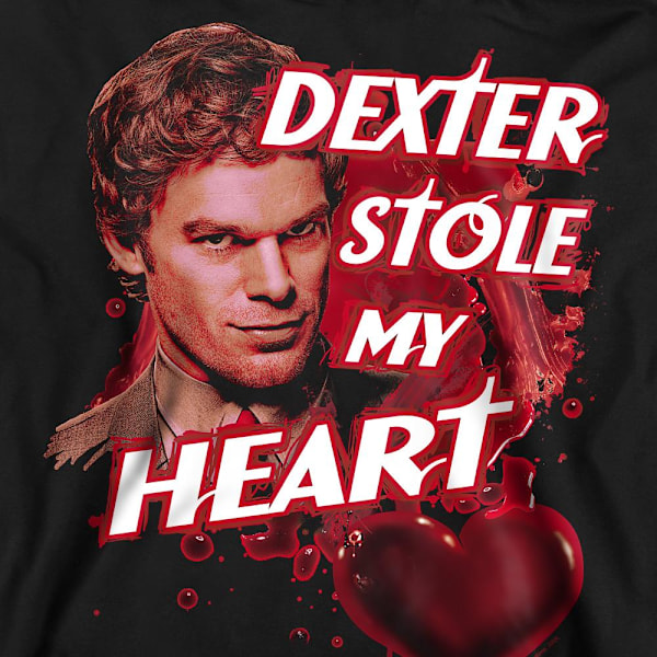 Dexter Unisex Vuxen Blodigt Hjärta Sweatshirt M Svart Black M
