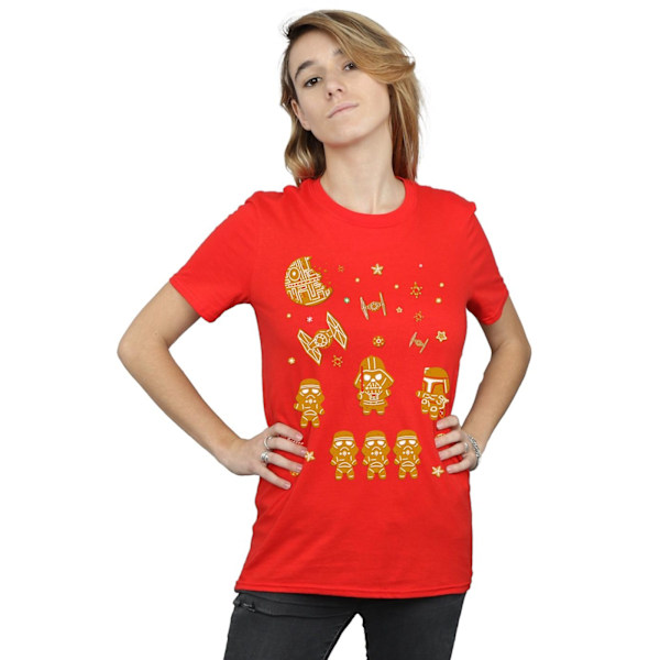 Star Wars Dam/Damer Gingerbread Empire Bomull Boyfriend T-Shirt S Red S