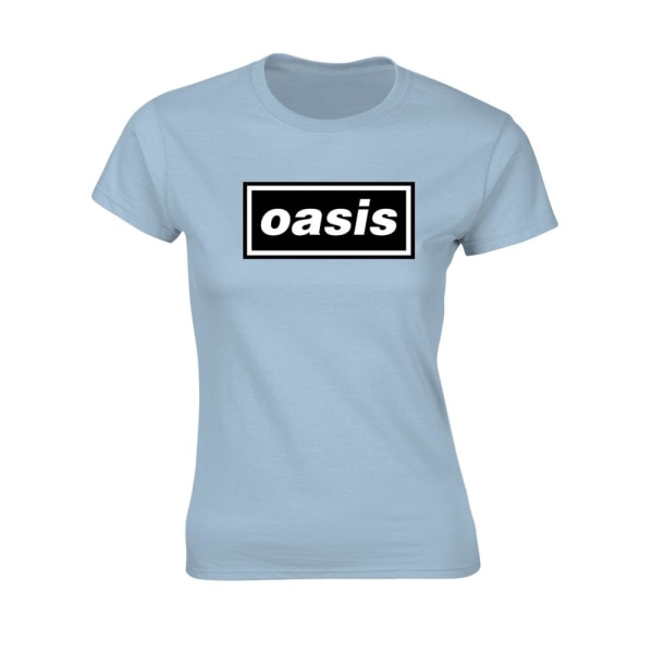 Oasis Womens/Ladies Decca Logo T-Shirt XXL Ljusblå Light Blue XXL
