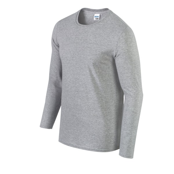 Gildan Unisex Adult Softstyle Polycotton Long-Sleeved T-Shirt M Sports Grey M