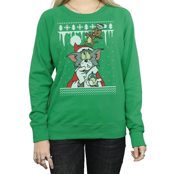 Tom And Jerry Dam/Damer Jul Fair Isle Sweatshirt XXL Irish Green XXL