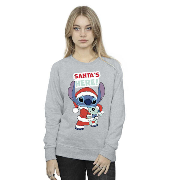Disney Dam/Kvinnor Lilo & Stitch Santa´s Here Sweatshirt XXL Sports Grey XXL