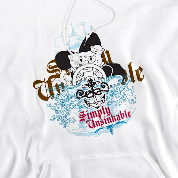 SvampBob Fyrkant Herr Simply Unsinkable Hoodie XL Vit White XL