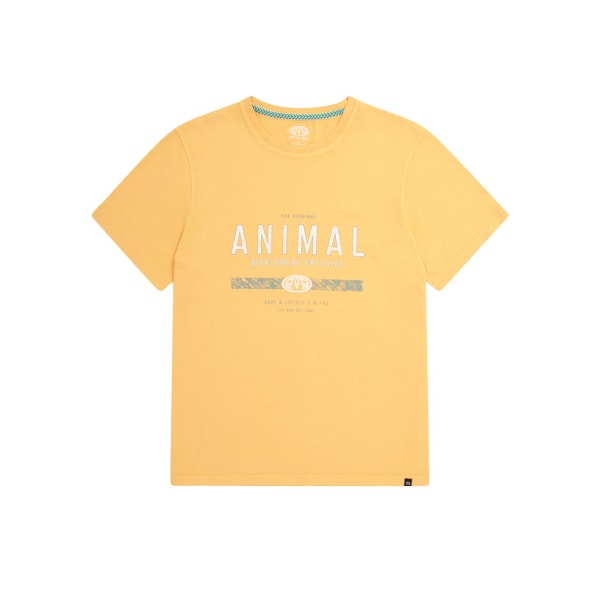 Animal Mens Jacob Printed Ekologisk T-Shirt XS Gul Yellow XS