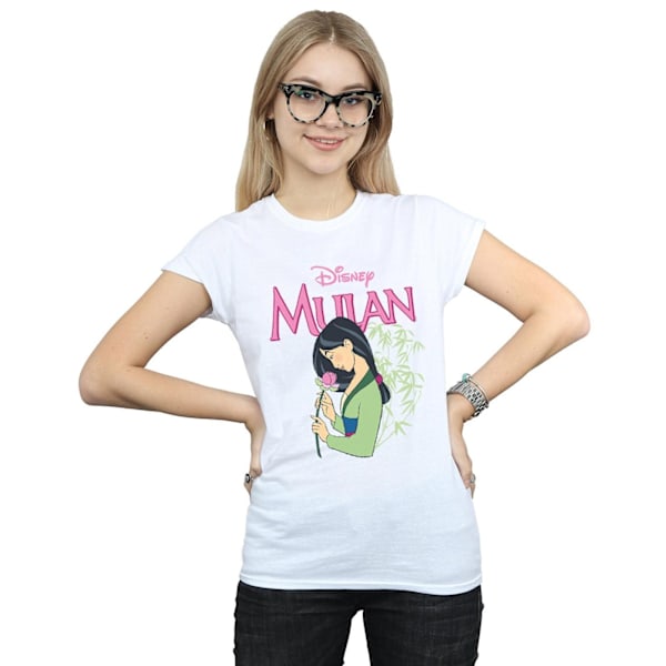 Disney Dam/Kvinnor Mulan Rosa Magnolia Bomull T-shirt XL Vit White XL
