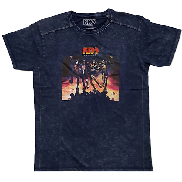 Kiss Unisex Adult Destroyer T-Shirt XL Marinblå Navy Blue XL