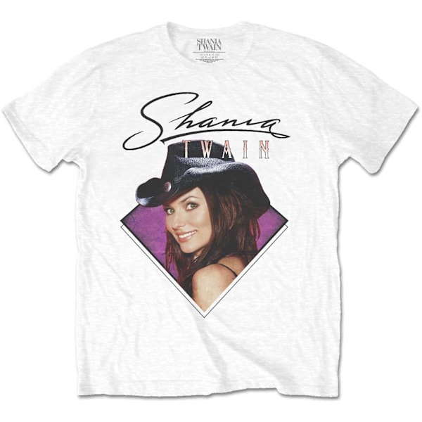 Shania Twain Unisex Vuxen Foto Bomull T-shirt XL Vit White XL