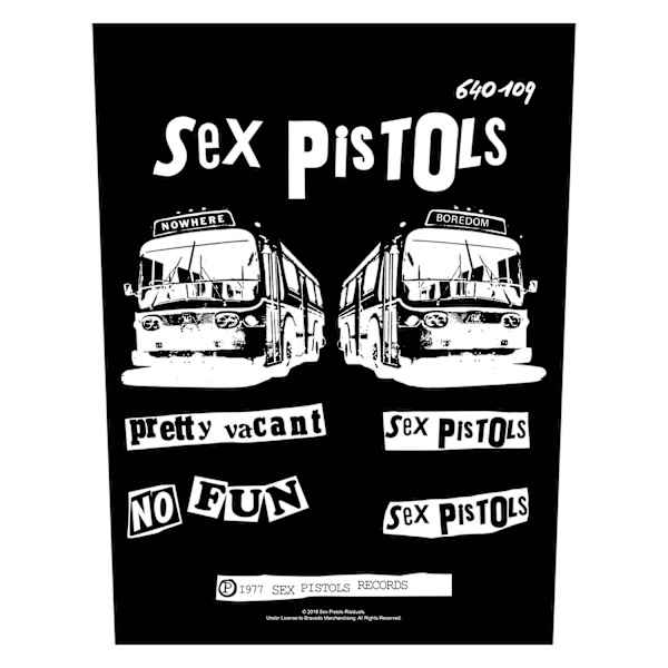 Sex Pistols Pretty Vacant Sy-på-lapp En Storlek Svart/Vit Black/White One Size