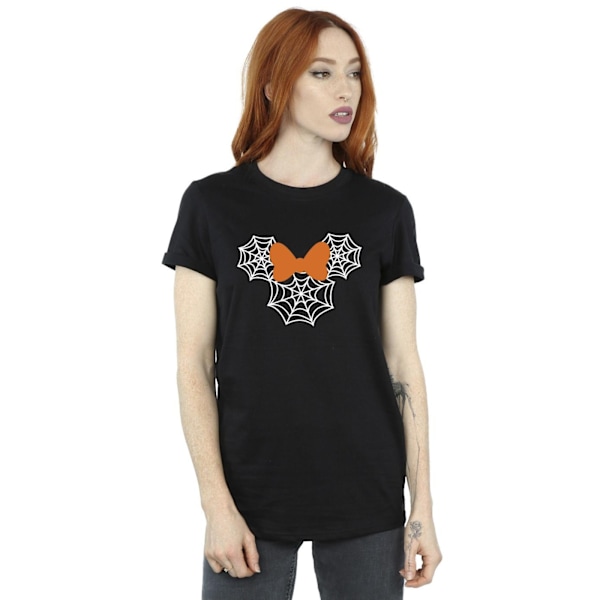 Disney Womens/Ladies Minnie Mouse Spider Web Head Cotton Boyfri Black M