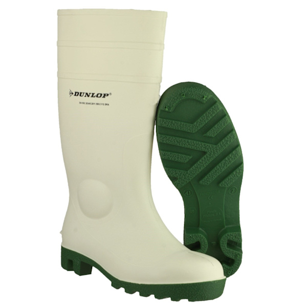 Dunlop FS1800/171BV Wellington / Herrstövlar / Säkerhets Wellington WHITE 46 EUR