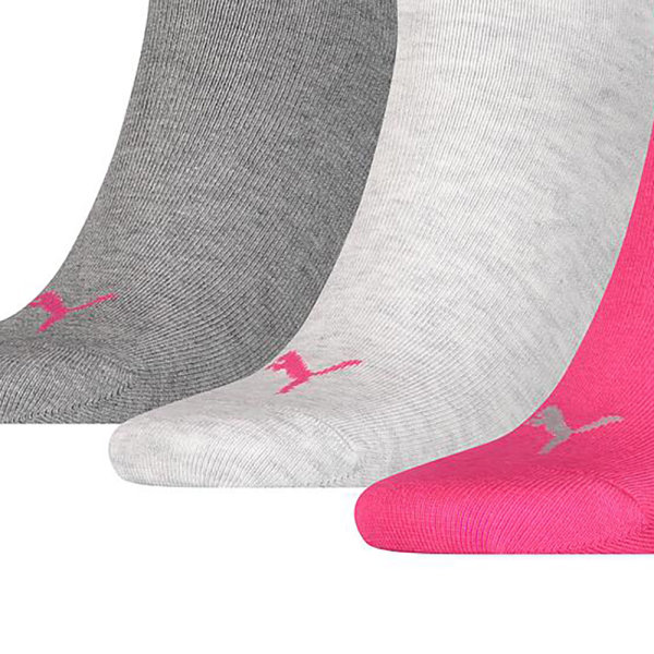 Puma Unisex Adult Invisible Socks (3-pack) 2.5 UK-5 UK Rosa Pink 2.5 UK-5 UK