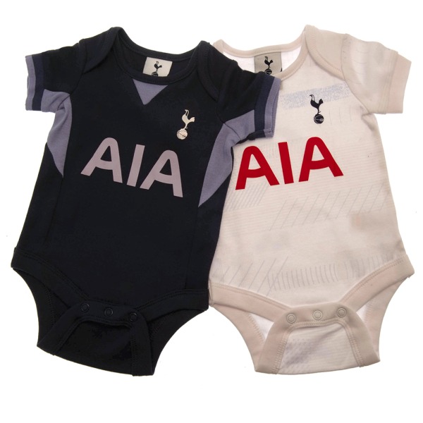 Tottenham Hotspur FC Baby 2023-2024 Bodysuit (paket med 2) 0- Navy Blue/Lily White 0-3 Months